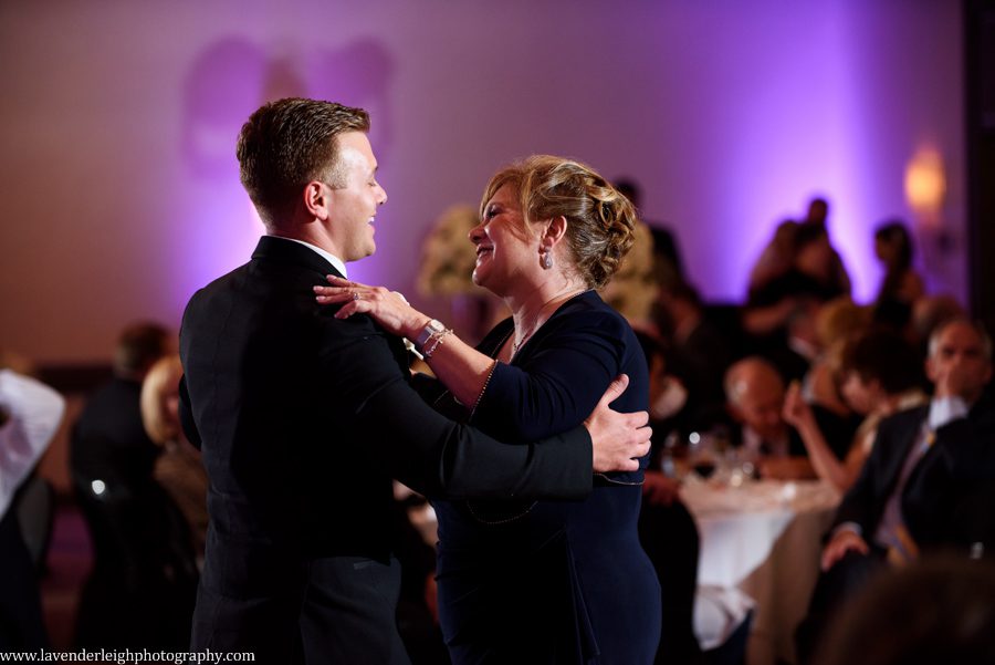 wedding reception, groom, mother, emotional