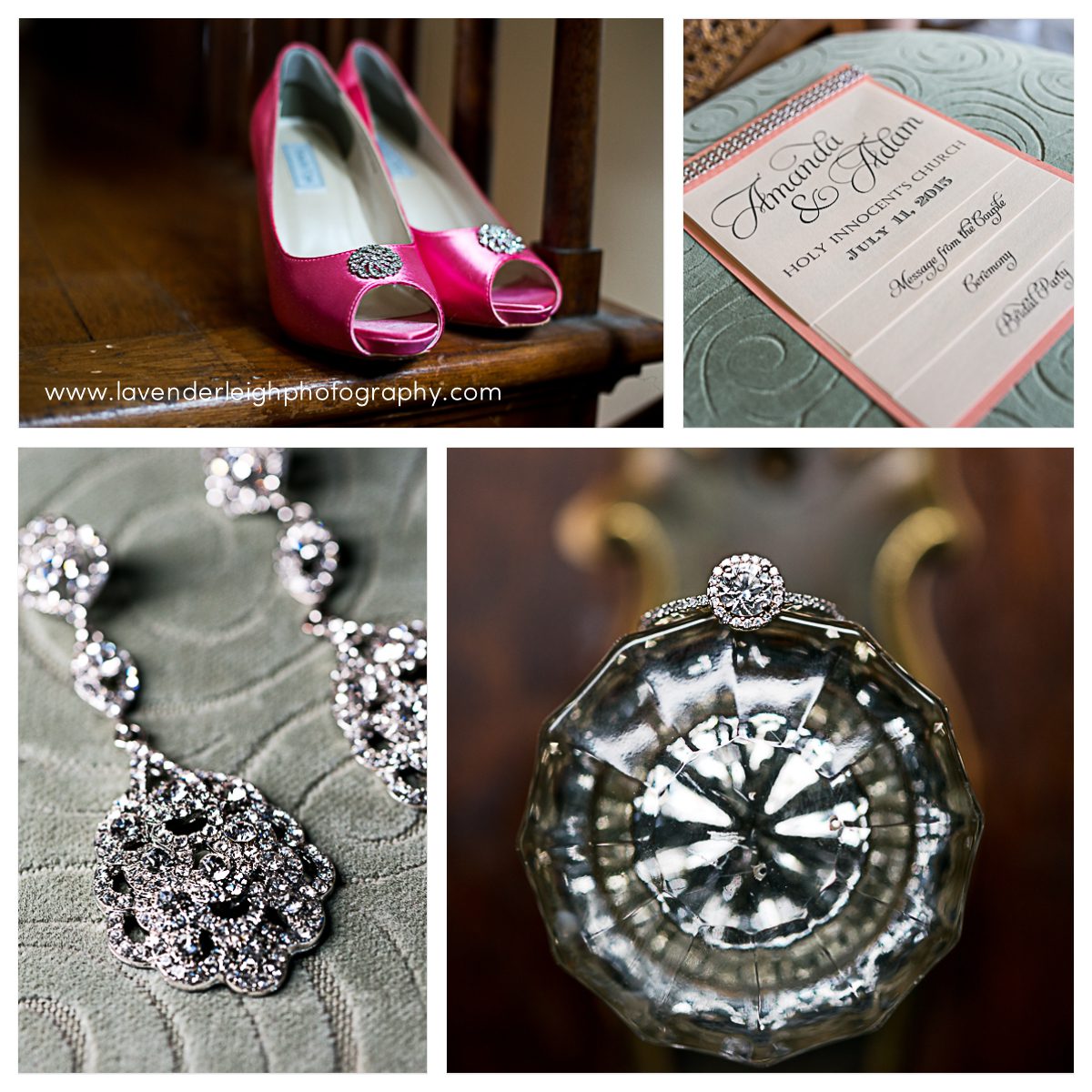 Pink Wedding Shoes | Rhinestone Embellishments | Engagement Ring on Old Doorknob | Rhinestone Wedding Earrings | Holy Cross Wedding | Pittsburgh Wedding Photographer | Pittsburgh Engagement Photographer | Lavender Leigh Photography