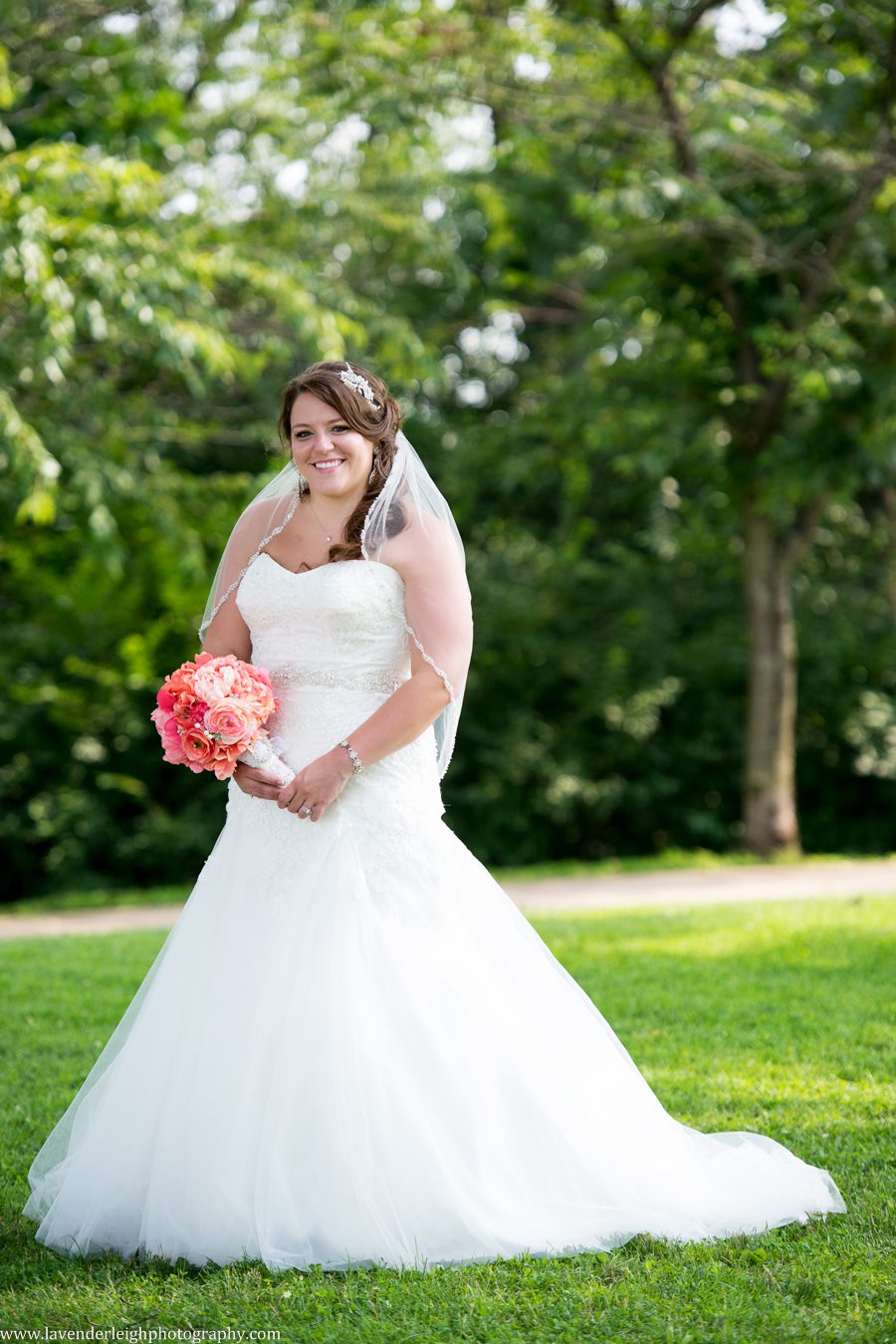 Bride's Portrait | Pink Wedding Bouquet | Rhinestone Wedding Belt | Holy Innocents Church | Holy Cross Wedding | Pittsburgh Wedding Photographer | Pittsburgh Engagement Photographer | Lavender Leigh Photography