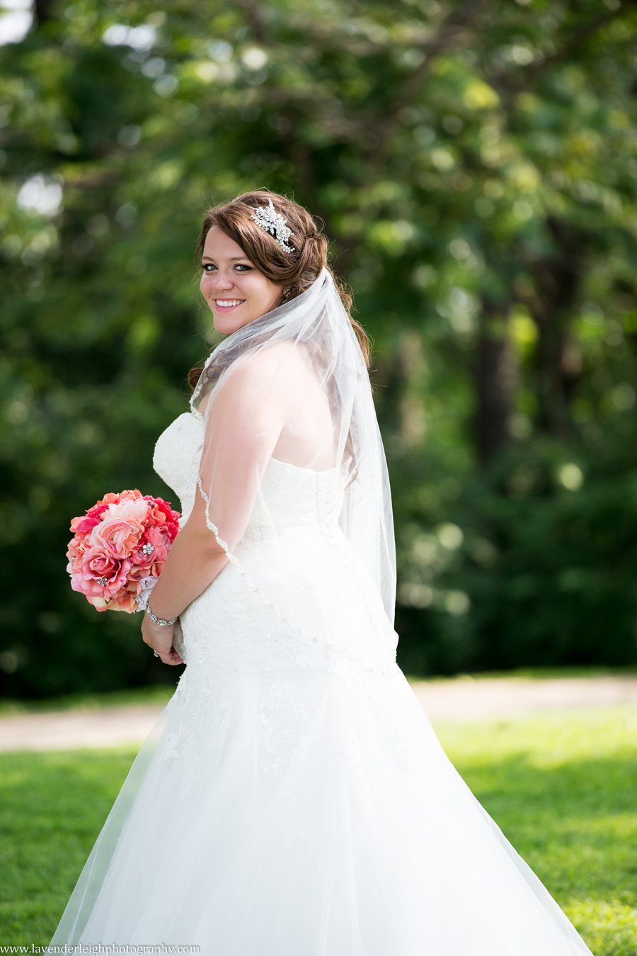 Bride's Portrait | West End Overlook | Pink Wedding Bouquet | Rhinestone Wedding Belt | Holy Innocents Church | Holy Cross Wedding | Pittsburgh Wedding Photographer | Pittsburgh Engagement Photographer | Lavender Leigh Photography