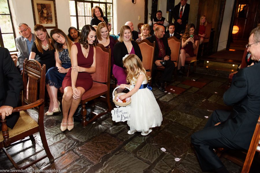 Flower Girl at The Hyeholde, castle, Pittsburgh Pennsylvania wedding and engagement photographer