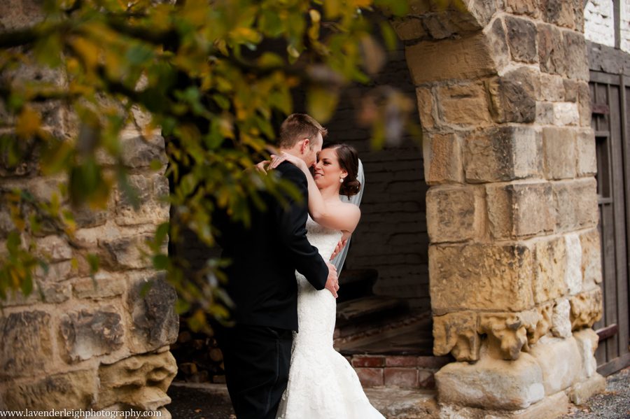 Bride and Groom at The Hyeholde, wedding, castle, Pittsburgh Pennsylvania wedding and engagement photographer
