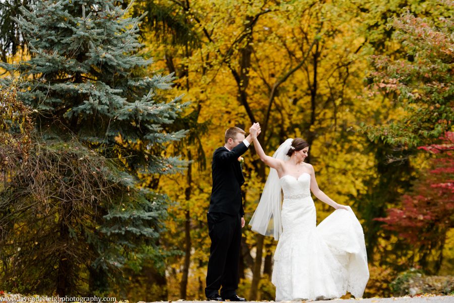 Bride and Groom at The Hyeholde, wedding, castle, Pittsburgh Pennsylvania wedding and engagement photographer