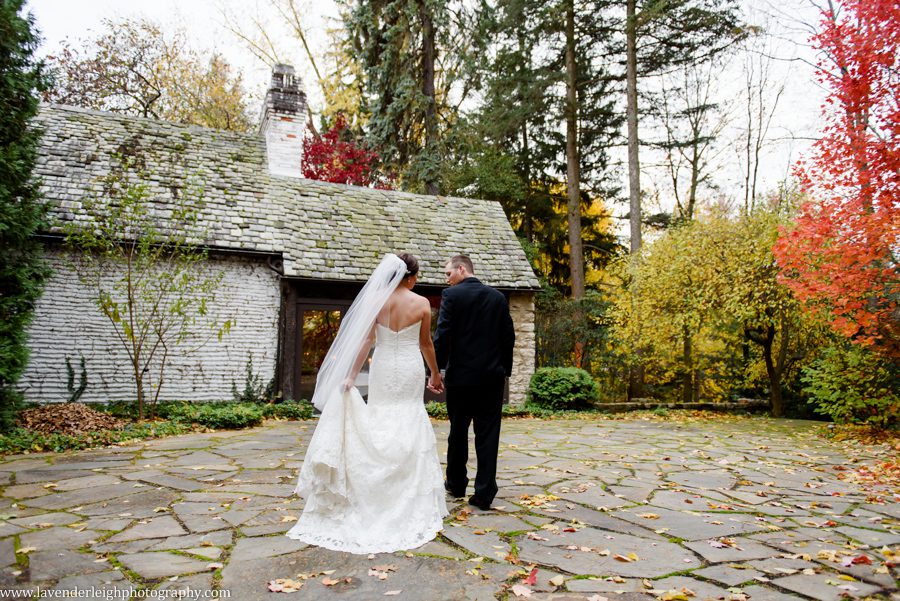 Bride and Groom at Hyeholde, wedding, castle, Pittsburgh Pennsylvania wedding and engagement photographer