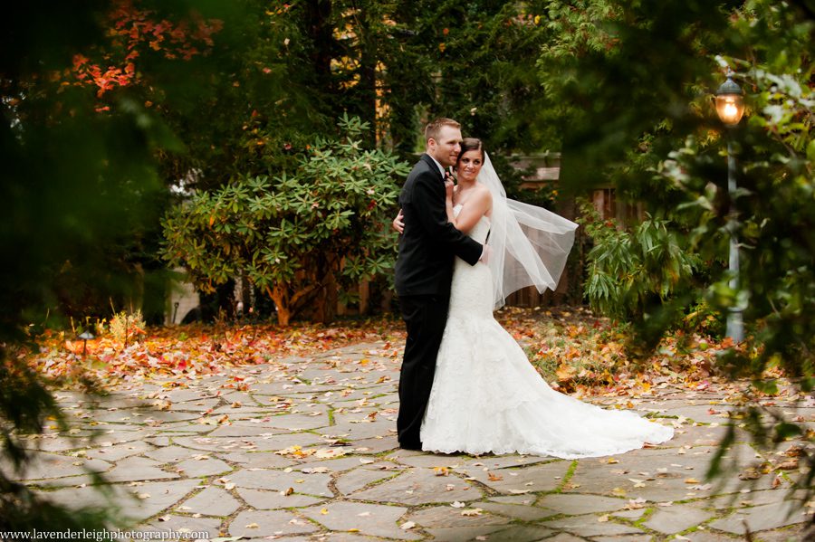 Bride and Groom at The Hyeholde, wedding, castle, Pittsburgh Pennsylvania wedding and engagement photographer
