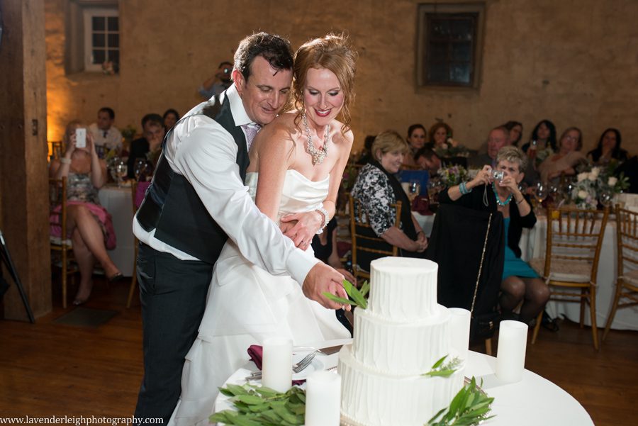 John James Audubon Center Wedding| Reception | Bride and Groom Cutting Cake|Pittsburgh Wedding Photographer | Pittsburgh Wedding Photographers | Lavender Leigh Photography | Blog