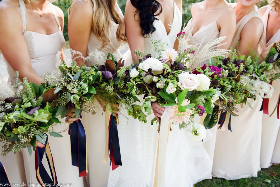 The gorgeous wedding bouquets created by the talented florist, The Farmer's Daughter in Pittsburgh, Pennsylvania