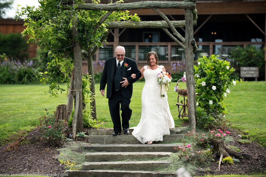 Bride and Father | Processional| Lingrow Farms | Barn Wedding | Pittsburgh Wedding Photographer | Pittsburgh Wedding Photographers | Lavender Leigh Photography | Blog
