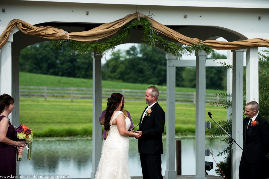 Bride and Groom | Canopy | Gazebo | Wedding Ceremony | Gazebo | Pond | Summer | Lingrow Farms | Barn Wedding | Pittsburgh Wedding Photographer | Pittsburgh Wedding Photographers | Lavender Leigh Photography | Blog