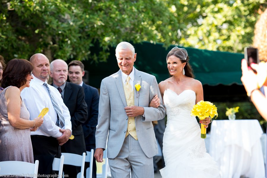 Bride and Father | Wedding Ceremony | Processional| Longue Vue Country Club Wedding | Pittsburgh Wedding Photographer | Pittsburgh Wedding Photographers | Lavender Leigh Photography | Blog
