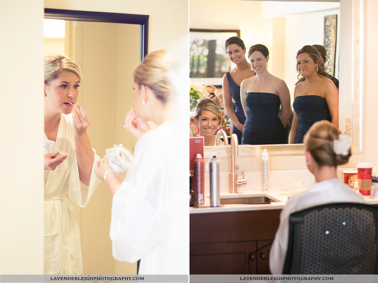 Bride Getting Ready| Wyndham Pittsburgh University Center | Lavender Leigh Photography