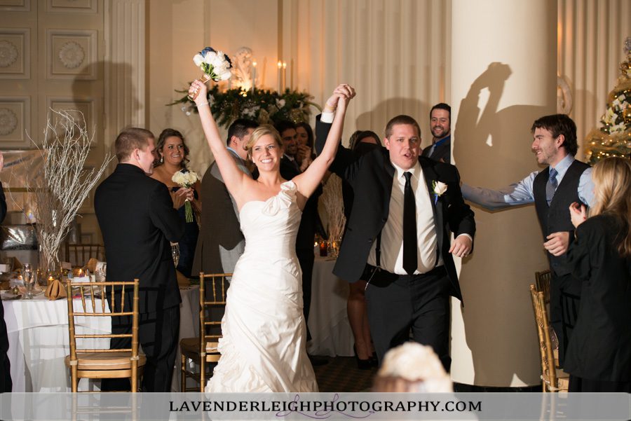 Bride and Groom Enter Reception| Pittsburgh Athletic Association| Lavender Leigh Photography