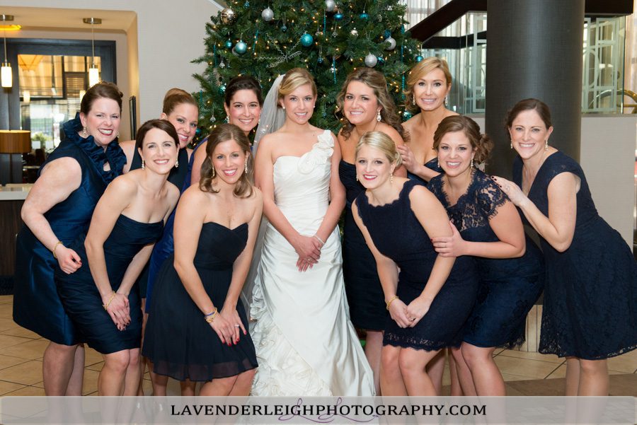 Bride and Bridesmaids| Pittsburgh Wyndham University Center| Lavender Leigh Photography