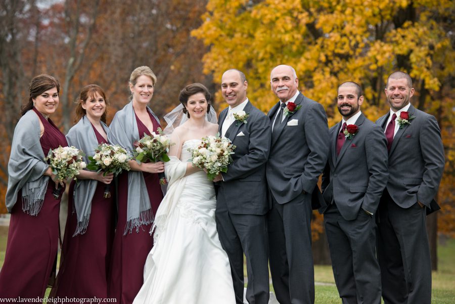 Montour Country Club Wedding|Bride, Groom and Bridal Party | Fall Wedding| Pittsburgh Wedding Photographer | Pittsburgh Wedding Photographers | Lavender Leigh Photography | Blog