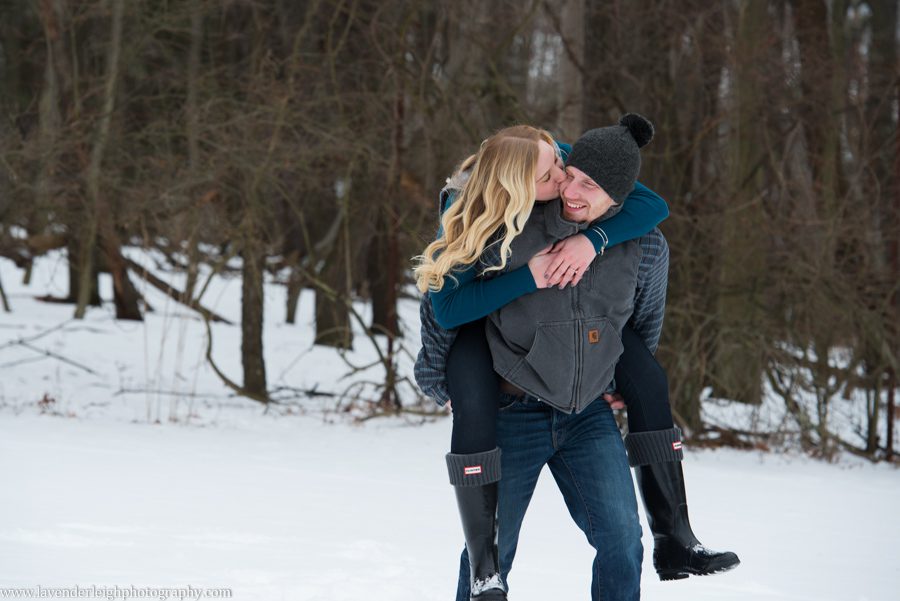 North Park Winter Engagement Session with Dog| Pittsburgh Wedding Photographer | Pittsburgh Wedding Photographers | Lavender Leigh Photography | Blog