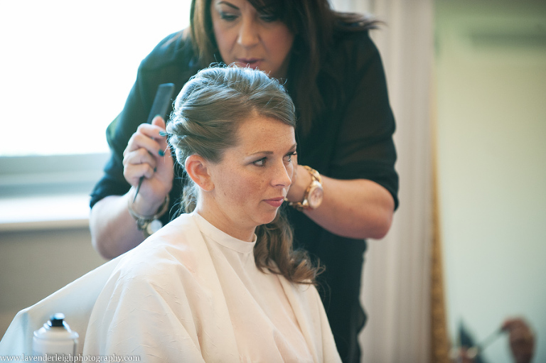 Bride Having Hair Done | Getting Ready | Renaissance Hotel  | Oakmont Country Club Wedding | Getting Ready Pictures |  Pittsburgh Wedding Photographer | Pittsburgh Wedding Photographers | Lavender Leigh Photography | Blog