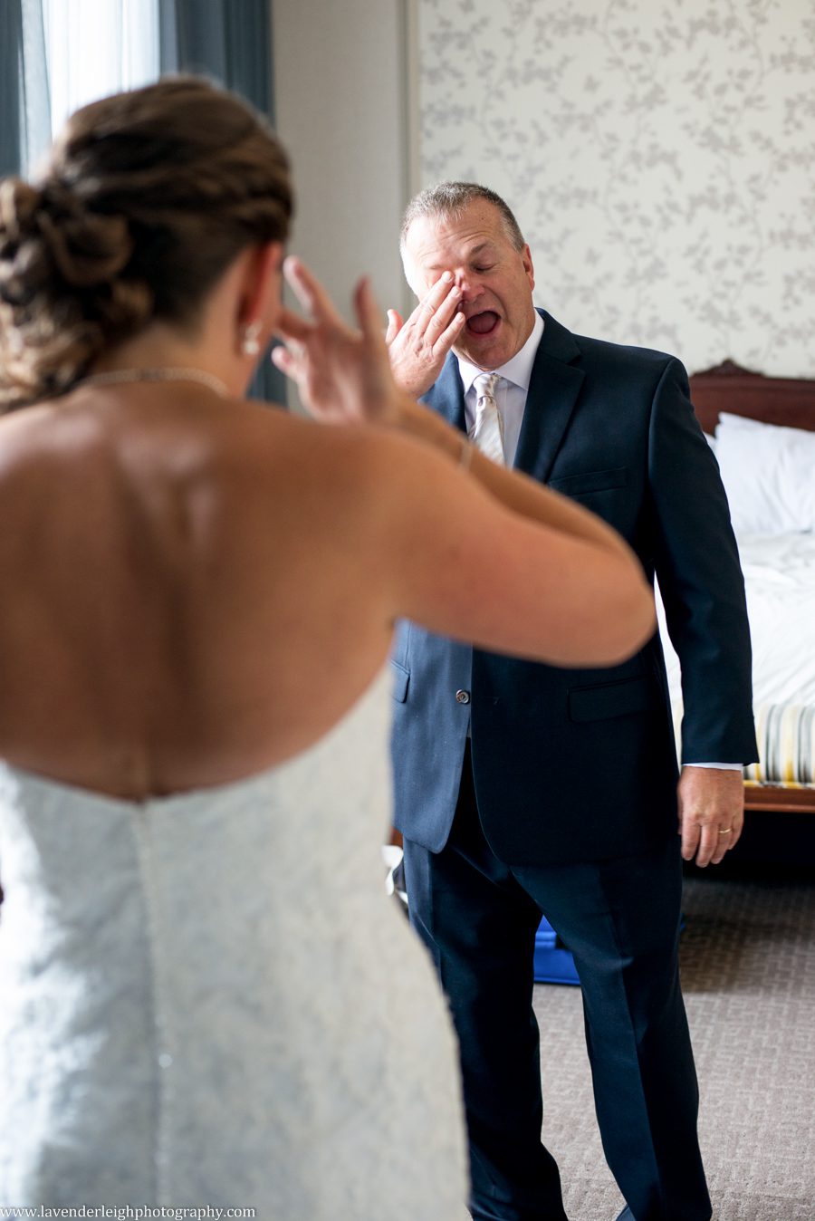 Bride's Reveal to Father | Renaissance Hotel  | Oakmont Country Club Wedding | Getting Ready Pictures |  Pittsburgh Wedding Photographer | Pittsburgh Wedding