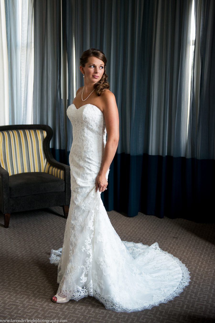 Bride's Portrait | Maggie Sottero | Exquisite Bride | Lace Wedding Dress | White Wedding Dress | Getting Ready | Renaissance Hotel  | Oakmont Country Club Wedding | Getting Ready Pictures |  Pittsburgh Wedding Photographer | Pittsburgh Wedding