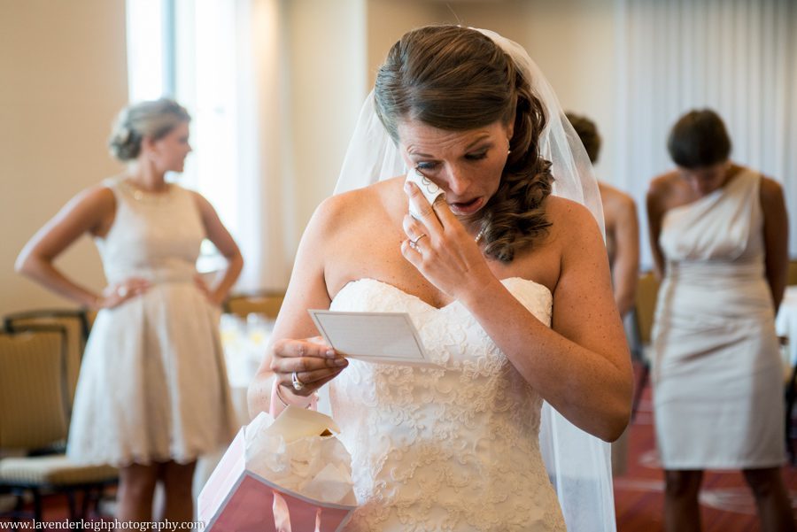 Bride Reading Letter from Groom| Renaissance Hotel  | Oakmont Country Club Wedding | Getting Ready Pictures |  Pittsburgh Wedding Photographer | Pittsburgh Wedding