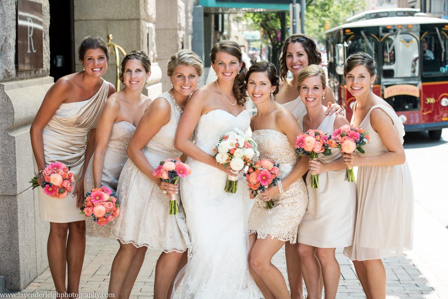 Bride and Bridesmaids | Downtown Pittsburgh | City |Renaissance Hotel  | Oakmont Country Club Wedding | Getting Ready Pictures |  Pittsburgh Wedding Photographer | Pittsburgh Wedding