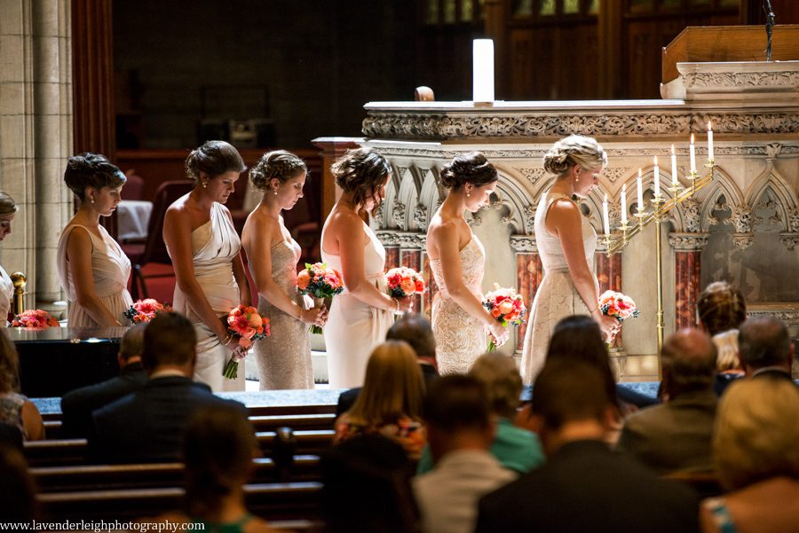 Bridemaids During Ceremony | First Presbyterian Church | Oakmont Country Club Wedding | Getting Ready Pictures | Pittsburgh Wedding Photographer | Pittsburgh Wedding Photographers | Lavender Leigh Photography | Blog