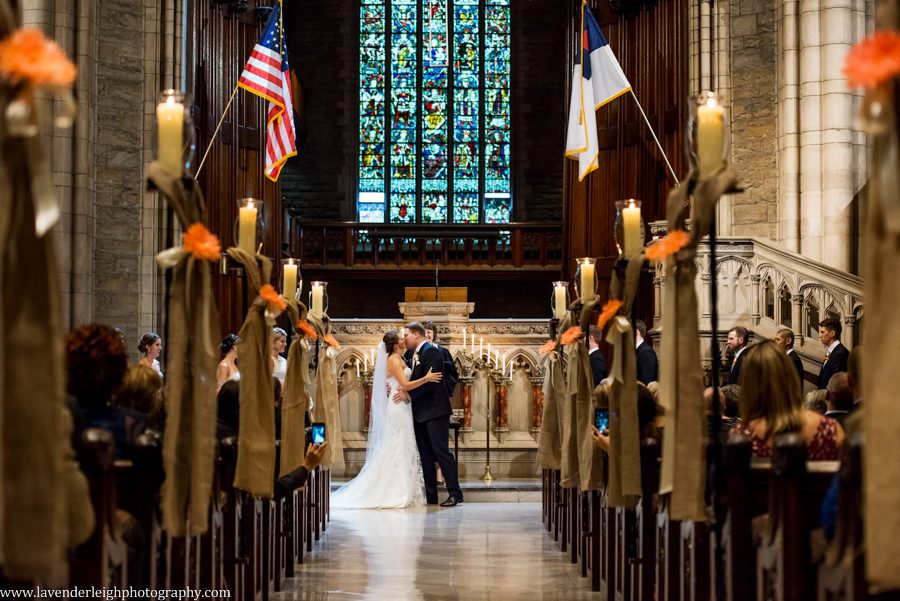 Bride and Groom Kiss | Ceremony | First Presbyterian Church | Oakmont Country Club Wedding | Getting Ready Pictures |  Pittsburgh Wedding Photographer | Pittsburgh Wedding Photographers | Lavender Leigh Photography | Blog