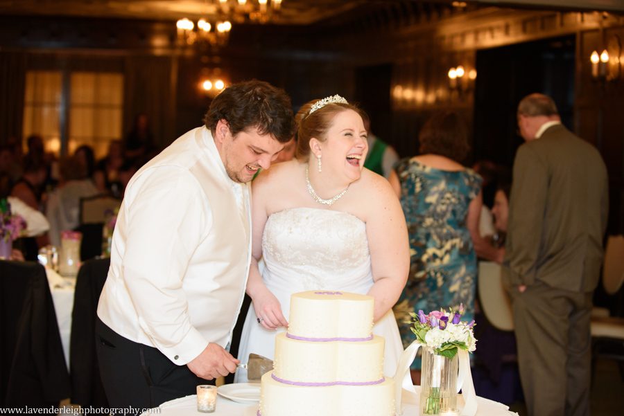 Bride and Groom Cut Cake