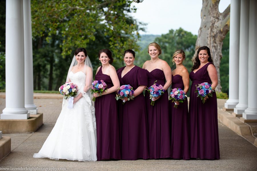 Bride and Bridesmaids |  Maggie Sottero Wedding Dress| Wine Colored Bridesmaid Dresses | Pittsburgh Field Club Wedding Reception| Getting Ready Pictures |  Pittsburgh Wedding Photographer | Pittsburgh Wedding Photographers | Lavender Leigh Photography | Blog