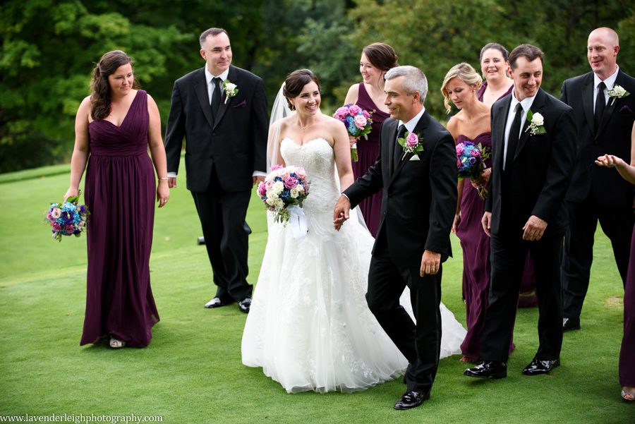 Bride, Groom and Bridal Party |  Maggie Sottero Wedding Dress| Wine Colored Bridesmaid Dresses | Pittsburgh Field Club Wedding Reception| Getting Ready Pictures |  Pittsburgh Wedding Photographer | Pittsburgh Wedding Photographers | Lavender Leigh Photography | Blog