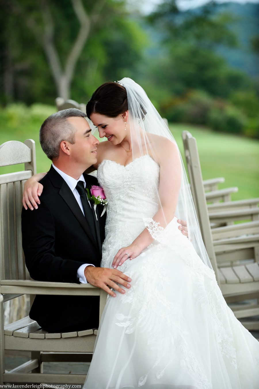 Bride and Groomon Adirondack Chair | Pittsburgh Field Club Wedding Reception |  Pittsburgh Wedding Photographer | Pittsburgh Wedding Photographers | Lavender Leigh Photography | Blog