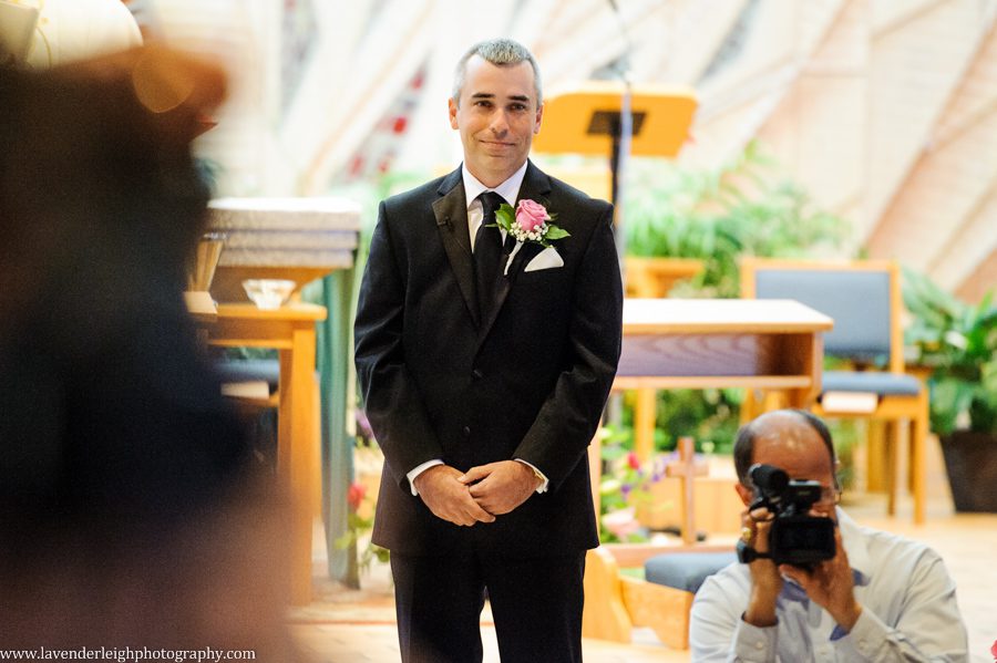 Groom Sees Bride | St. Thomas More Church Wedding Ceremony|    Pittsburgh Field Club Wedding Reception |  Pittsburgh Wedding Photographer | Pittsburgh Wedding Photographers | Lavender Leigh Photography | Blog