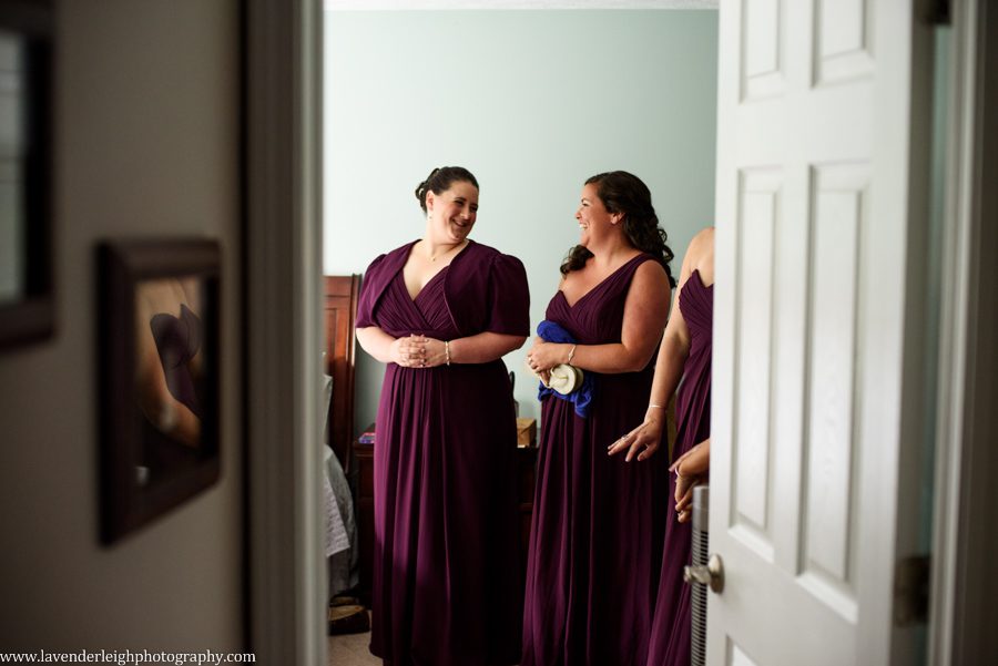 Bridesmaids Watching Bride Getting Ready | Pittsburgh Field Club Wedding Reception | Getting Ready Pictures |  Pittsburgh Wedding Photographer | Pittsburgh Wedding Photographers | Lavender Leigh Photography | Blog