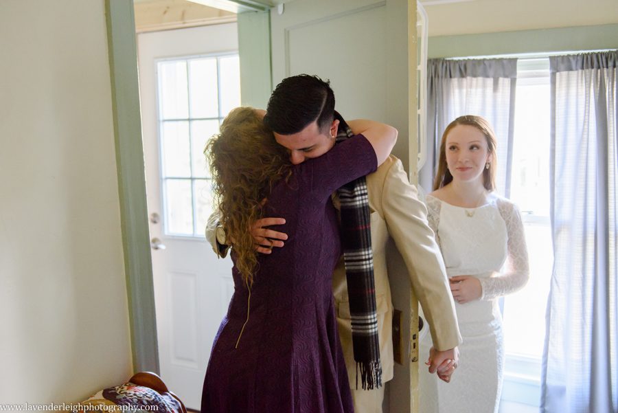 Mother of bride hugs groom, Point Breezeway, Lavender Leigh Photography, wedding, engagement, boudoir photographer in Pittsburgh, Pennsylvania