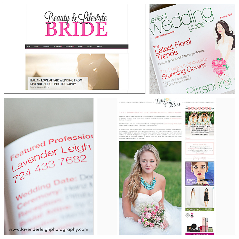 Published Work | Pittsburgh Wedding Photographers | Lavender Leigh Photography | Blog