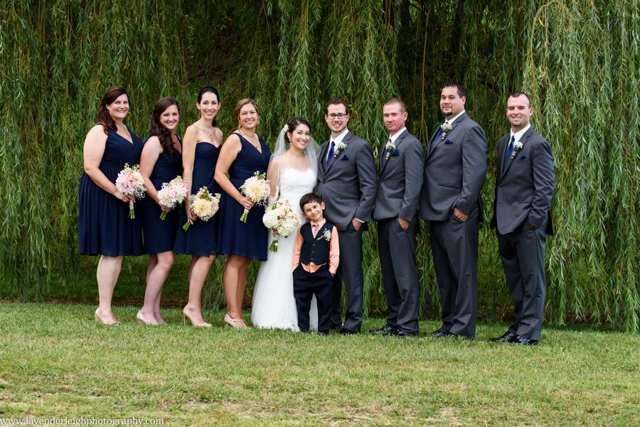 Bride, Groom and Wedding Party | Navy Wedding Colors | Rustic Acres Wedding Reception | Rustic Acres Ceremony | Getting Ready Pictures |  Pittsburgh Wedding Photographer | Pittsburgh Wedding Photographers | Lavender Leigh Photography | Blog