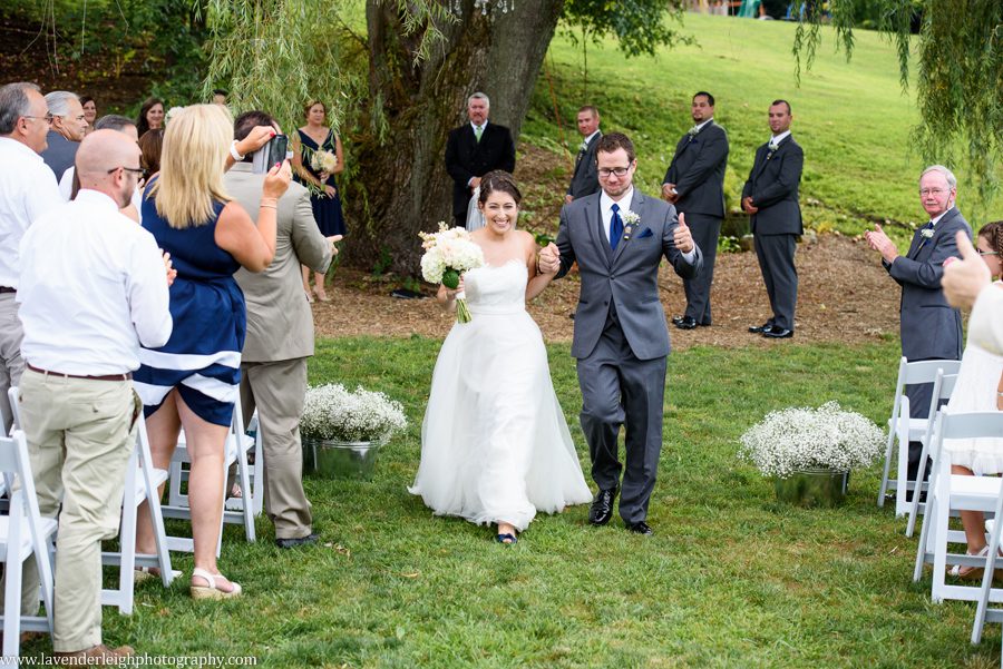 Bride and Groom Running | Recessional | Wedding Ceremony | Weeping Willow Tree | Chandelier | Barn Wedding | Rustic Acres Wedding Reception | Rustic Acres Ceremony | Watters Love Marley Wedding Dress | Pittsburgh Wedding Photographer | Pittsburgh Wedding Photographers | Lavender Leigh Photography | Blog