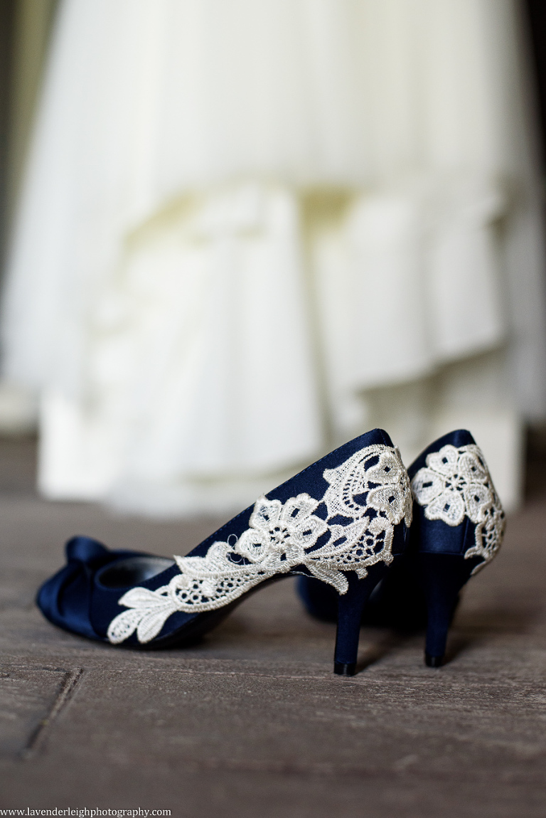 Navy Etsy Wedding Shoes | White Embroidery | Barn Wedding| Wedding Reception Venue | Rustic Acres Wedding Reception | Rustic Acres Ceremony | Getting Ready Pictures |  Pittsburgh Wedding Photographer | Pittsburgh Wedding Photographers | Lavender Leigh Photography | Blog