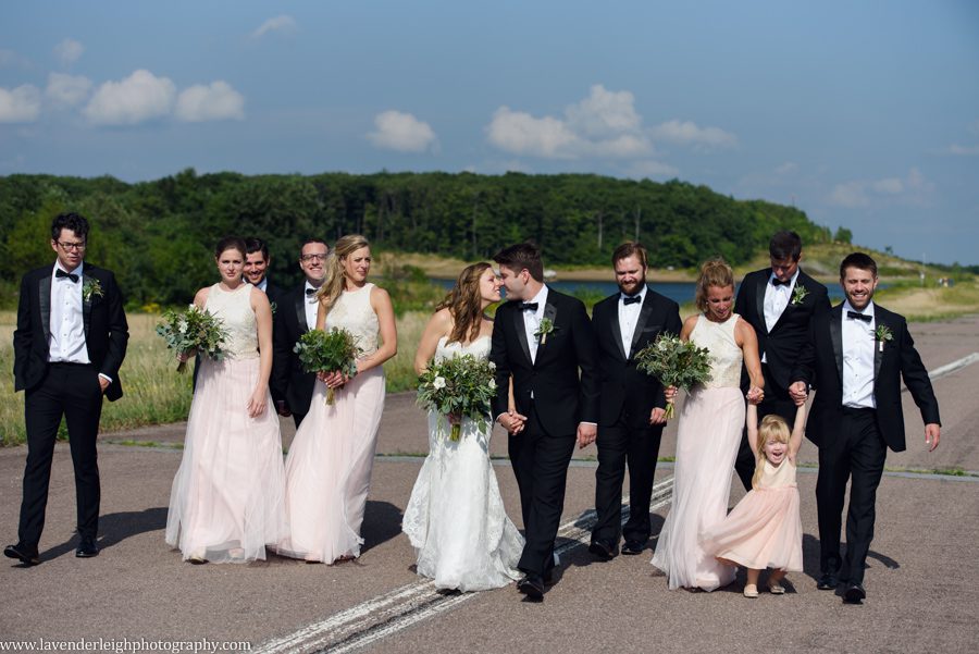 The Entire Bridal Party on the runway