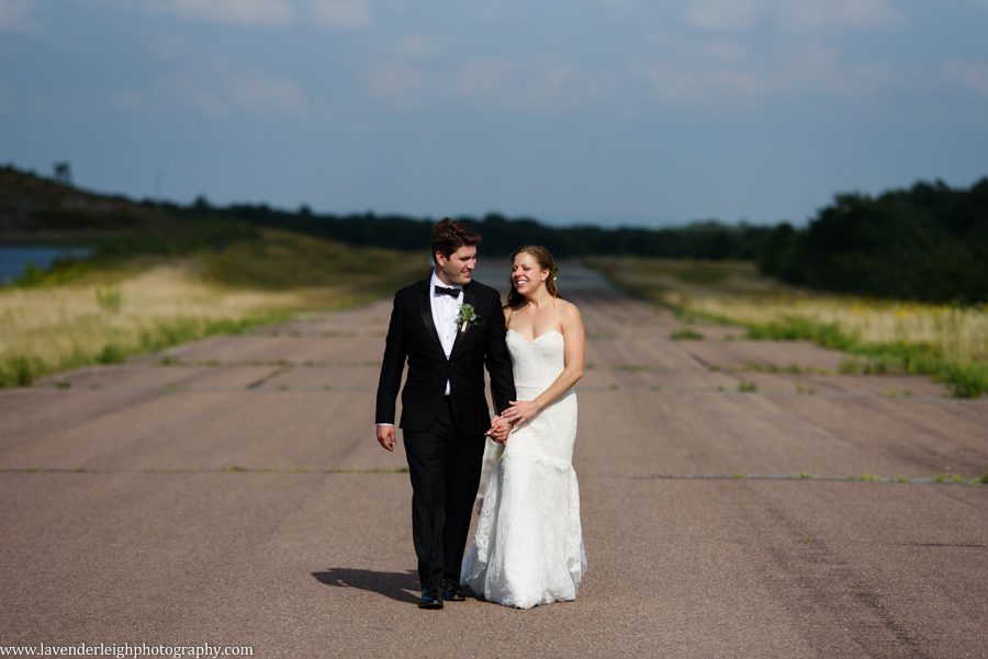 Bride and Groom on a Runway