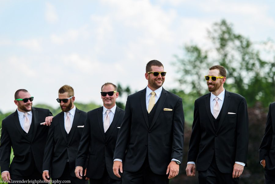 sunglasses, groom, groomsmen, Country Club, wedding day
