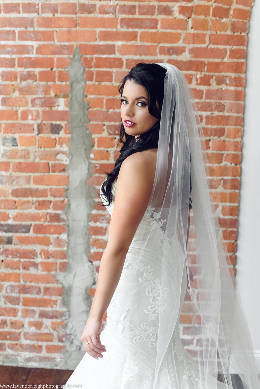 At the Lofts on Pearl in Buffalo, New York.  Kleinfeld Hudson's Bay Wedding Dress