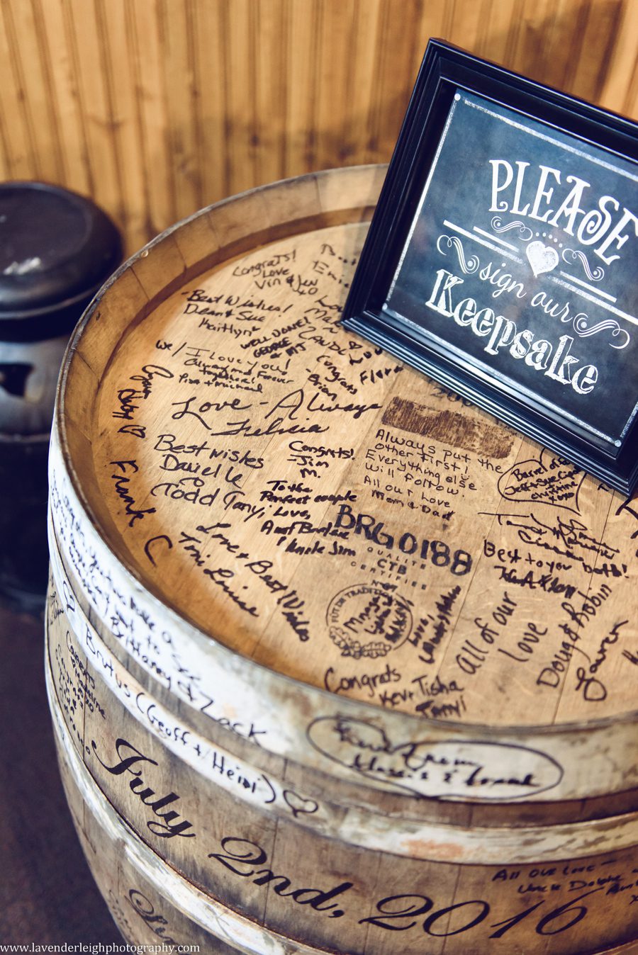 Wine Barrel Guest Book