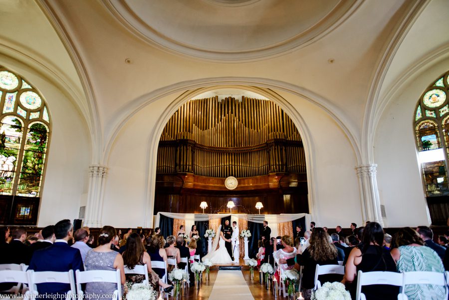 A wedding ceremony at the Karpeles Library Museum in Buffalo, New York