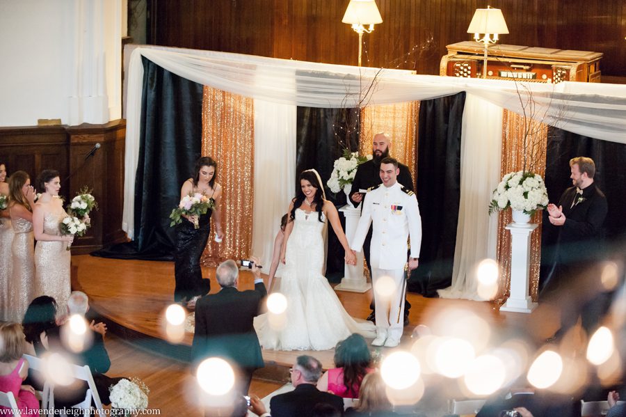 A wedding ceremony at the Karpeles Library Museum in Buffalo, New York