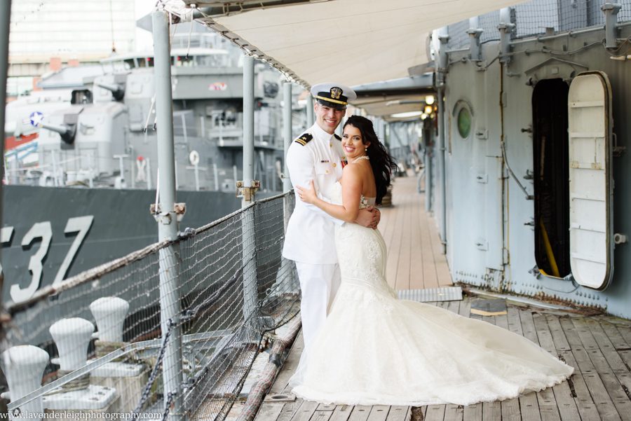 Bride and Groom on Naval Ship