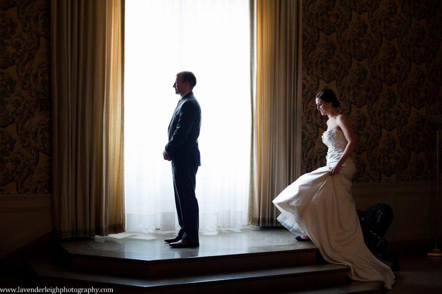Bride and Groom | First Look | Twentieth Century Club| Winter Wedding| Pittsburgh Wedding Photographer | Pittsburgh Wedding Photographers | Lavender Leigh Photography | Blog