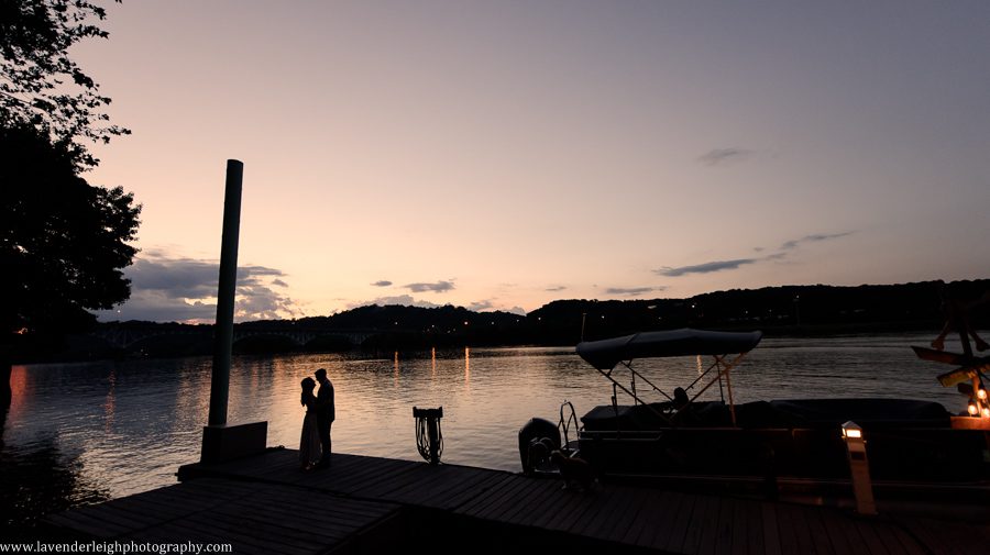 <alt>bride and groom at sunset at Choderwood in Pittsburgh, Pennsylvania</alt>