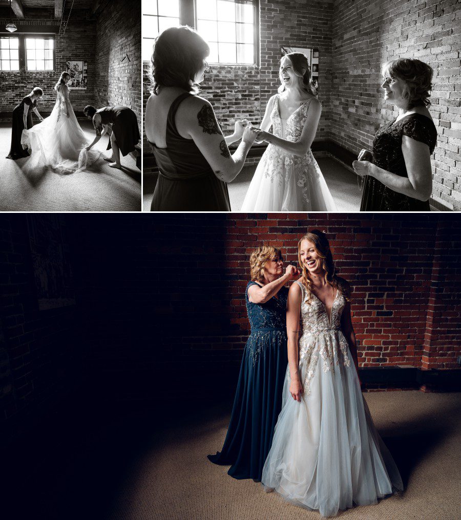 <alt>A wedding ceremony in the library of the Heinz History Center in Pittsburgh, Pennsylvania</alt>